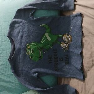 Boys size 5 Arizona Blue Dinosaur thermal Shirt